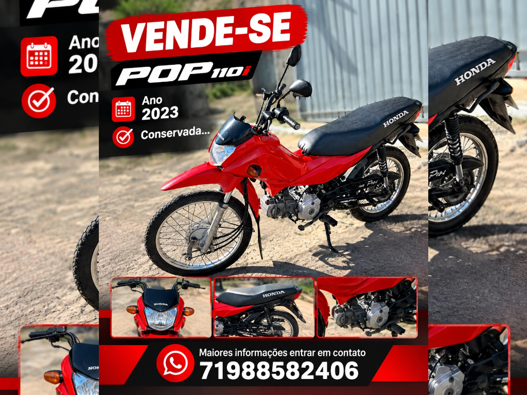 Honda POP 110i 2024 vermelha à venda no Motonline - foto 1 de 1