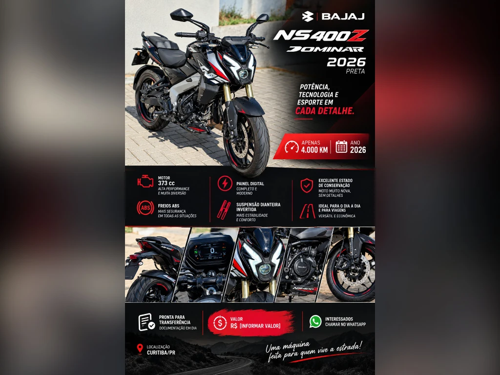 imagem moto BAJAJ DOMINAR 250 2025